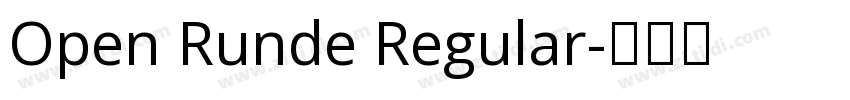Open Runde Regular字体转换